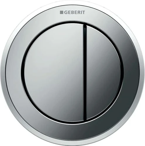 Geberit Typ 10 Fernbetätigung pneumatisch, für 2-Mengen-Spülung, Möbeldrücker, glanzverchromt/mattverchromt
