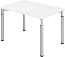 Kaiserkraft Vera-Zwo VYS12/W/S Schreibtisch 120x80cm weiß/silber