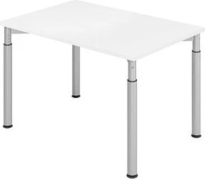Kaiserkraft Vera-Zwo VYS12/W/S Schreibtisch 120x80cm weiß/silber