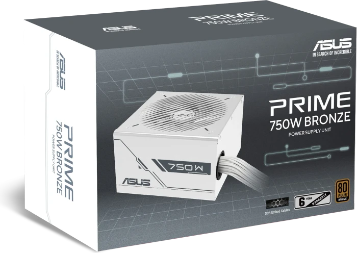 ASUS PRIME Bronze, PRIME-750B-WHITE, weiß, 750W, ATX