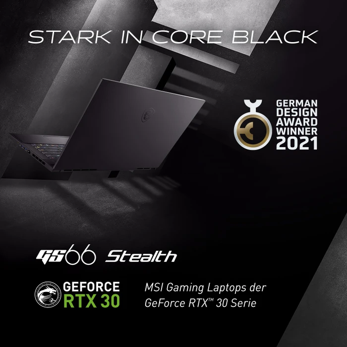 MSI GS66 Stealth 10UH-274, Core Black, Core i9-10980HK, 32GB RAM, 2TB SSD, GeForce RTX 3080, DE