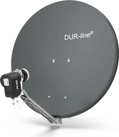 Dura-Sat Dur-line Select 75 G + Ultra Twin LNB - 2 Teilnehmer Set, anthrazit