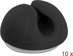 DeLOCK Kabelhalter Mini, selbstklebend, Set, schwarz, 10 Stück