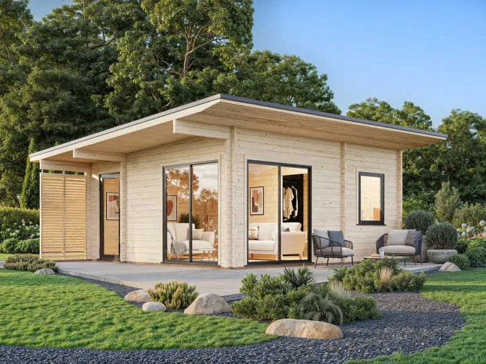Palmako Cecilia 27.2m² Gartenhaus natur