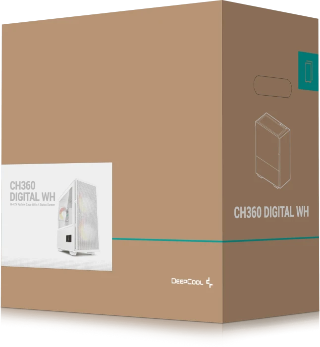 DeepCool CH360 DIGITAL WH, weiß, Glasfenster