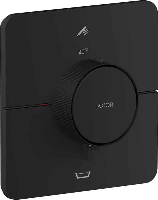 Hansgrohe Axor ShowerSelect ID softsquare Thermostat für 2 Verbraucher mit integrierter EN1717 Sicherungskombi mattschwarz