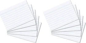 Herlitz Karteikarten, A8, liniert, weiß, 100 Blatt, 100er-Pack