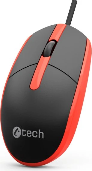 C-Tech WM-10R Wired Mouse schwarz/rot, USB