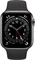 Apple Watch Series 6 (GPS + Cellular) 44mm Edelstahl graphit mit Sportarmband schwarz Vorschaubild
