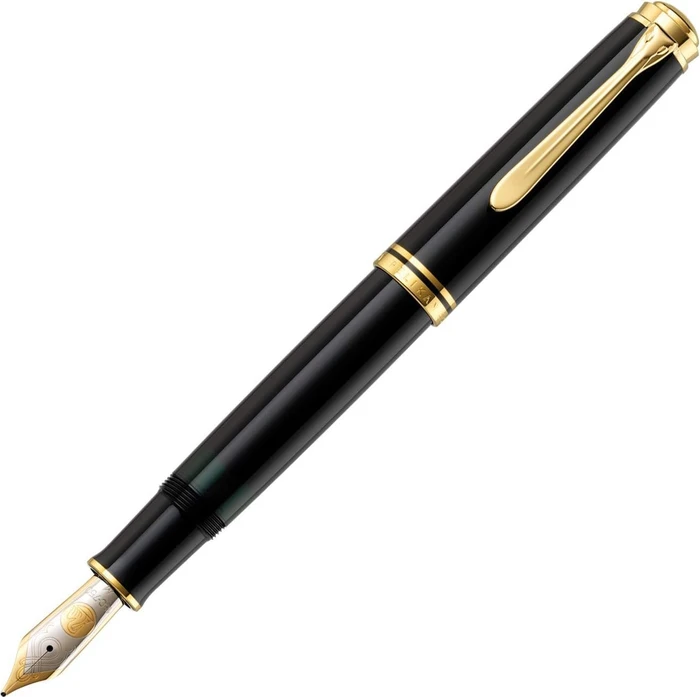 Pelikan Souverän M1000 schwarz, rechte Hand, breit, Geschenkbox