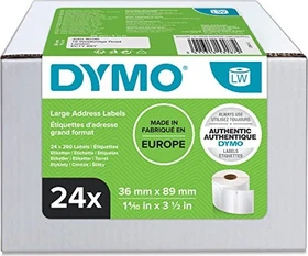 Dymo Adressetiketten LabelWriter 99012, 89x36mm, weiß, 24er-Pack (6240 Etiketten)
