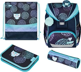 Herlitz Ultra Light Plus Flower Owl Schultaschen-Set, 4-tlg.