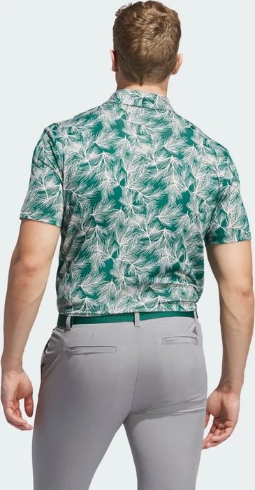 adidas Ultimate365 Mesh Print Poloshirt kurzarm collegiate green/sandy pink (Herren)