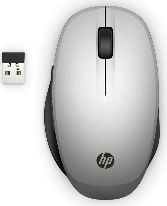 HP Dual-Mode Mouse 300 silber, USB/Bluetooth