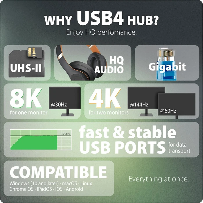Axagon 12in1 Dock, USB4 [Buchse]