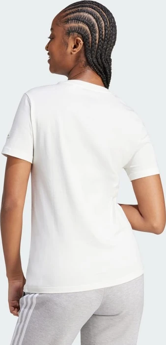 adidas Loungewear Essentials Slim Logo T-Shirt kurzarm off white/putty grey (Damen)