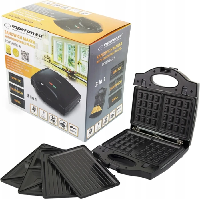 Esperanza Portabella Sandwichgrill schwarz