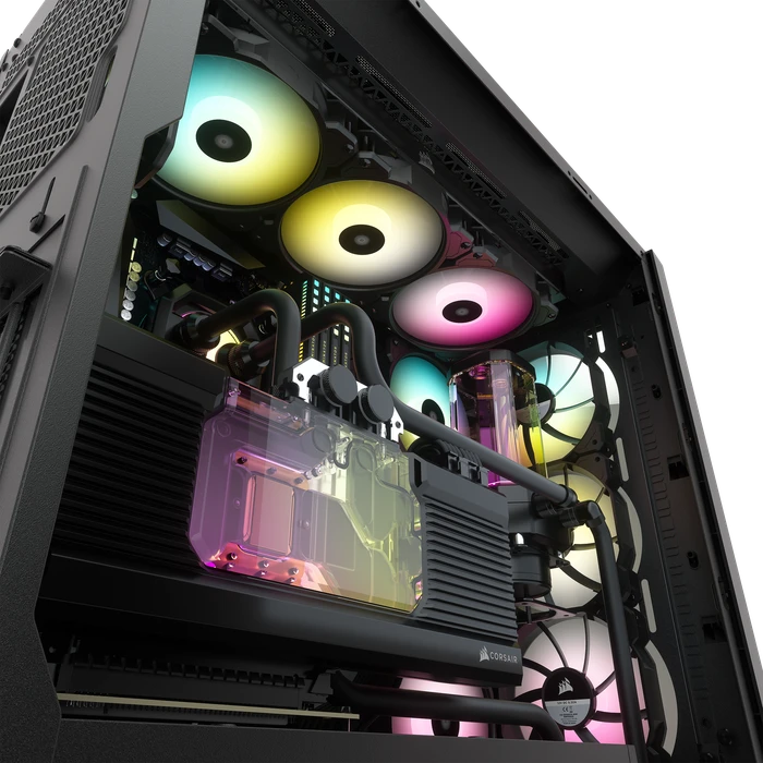 Corsair iCue 5000X RGB, schwarz, Glasfenster