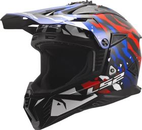 LS2 MX708 Fast II Grotesk weiß/blau/rot