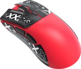 Attack Shark R1 Wireless Gaming Mouse rot, inkl. Grip Tape, USB/Bluetooth