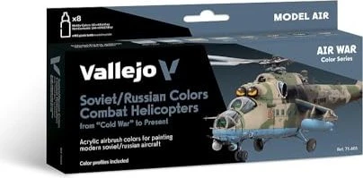 Vallejo Model Air Air War Color Series Soviet/Russian Colors Combat Helicopters from Cold War to Present Farbset, 8-tlg.