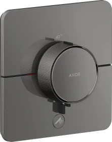 Hansgrohe Axor ShowerSelect ID softsquare Thermostat für 1 Verbraucher und einen zusätzlichen Abgang polished black chrome
