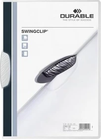Durable Swingclip Klemmmappe, A4, weiß/transparent, 25er-Pack