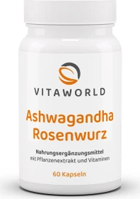 vitaworld Ashwagandha Rosenwurz Kapseln, 60 Stück