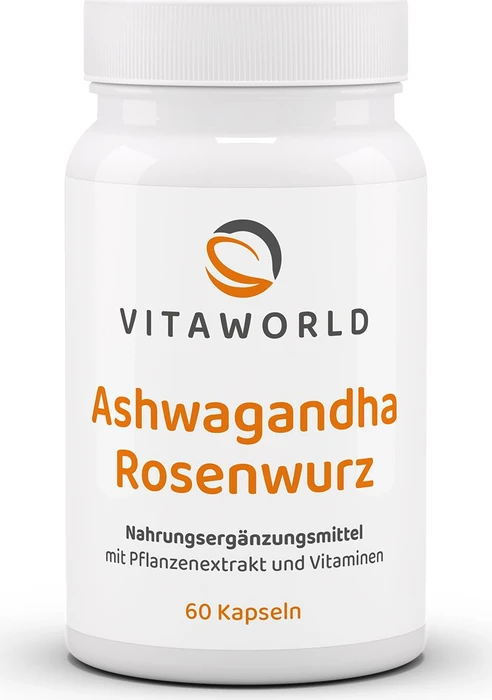 vitaworld Ashwagandha Rosenwurz Kapseln, 60 Stück