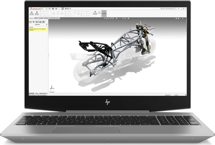 HP ZBook 15v G5, Turbo Silver, Core i7-8750H, 8GB RAM, 256GB SSD, Quadro P600, DE