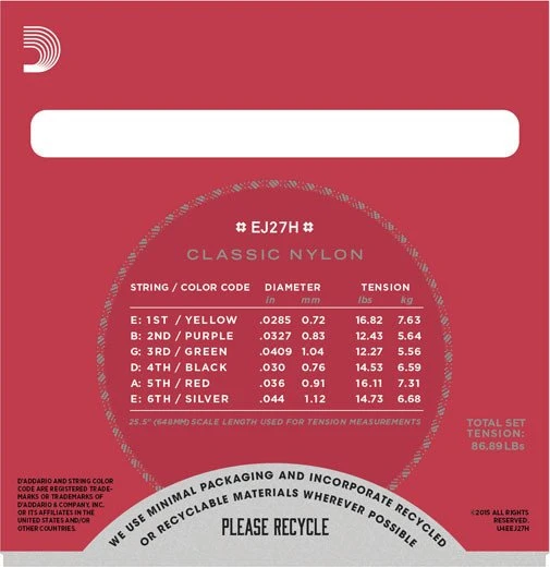 D'Addario Student Nylon, Hard Tension