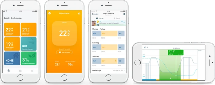 tado Smart Funk-Heizkörperthermostat Quattro Pack, universale Montage, Heizungssteuerung, 4er-Pack