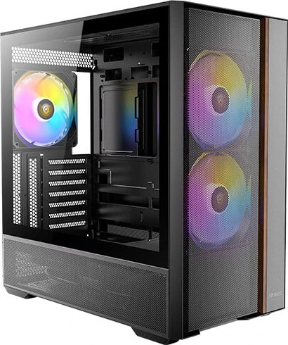 Antec Flux Rear, schwarz/braun, Glasfenster