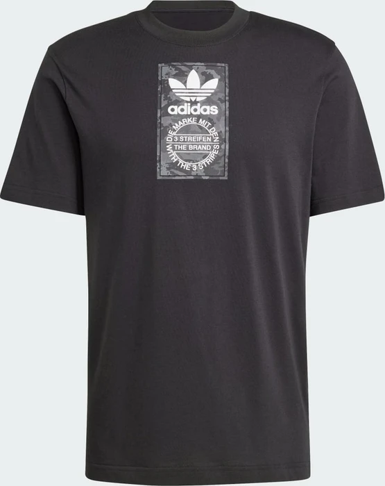 adidas Camo Label T-Shirt kurzarm schwarz (Herren)