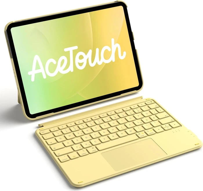 Inateck ACE Touch Ultraleicht Tastatur für iPad 10/iPad 11 A16, iPad Air 11" M2/M3, iPad Pro 11", gelb, DE