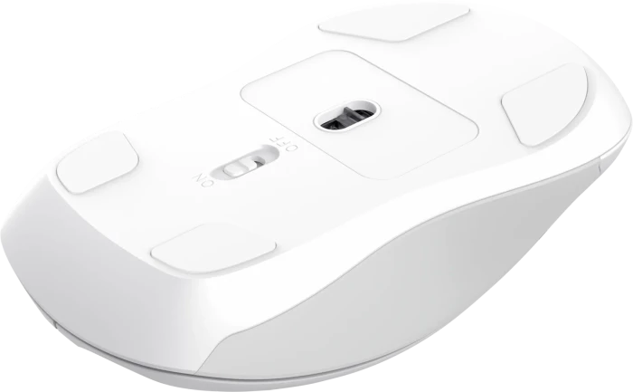 Trust Ferro Hyperwheel Multi-Device Wireless Mouse weiß, USB/Bluetooth
