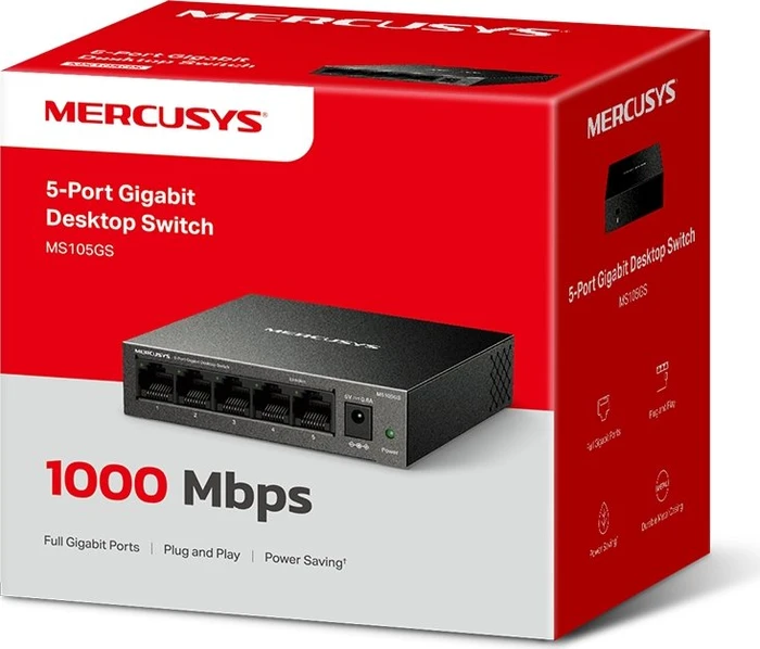 Mercusys Desktop Gigabit Switch, 5x RJ-45