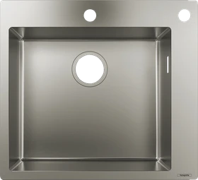 Hansgrohe S71 S712-F450 450 Einbau Becken mittig edelstahl