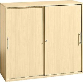 Hammerbacher Schiebetürenschrank 3OH V1753S, Relinggriff, ahorn, Aktenschrank