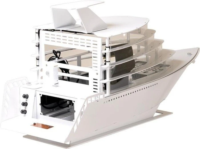 Lian Li PC-Y6 Odyssey Yacht weiß, Mini-ITX