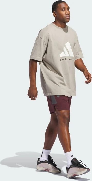 adidas Basketball genderneutral T-Shirt kurzarm putty beige
