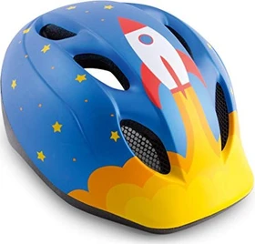 MET Super Buddy Kinderhelm blue rocket/matt