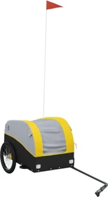 vidaXL Transport 123x52cm Fahrradanhänger schwarz/gelb