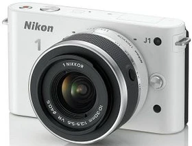 Nikon 1 J1 weiß mit Objektiv 1 NIKKOR 10-30mm 3.5-5.6 VR