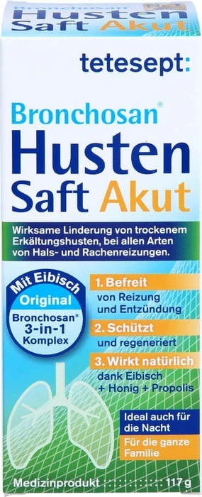 Tetesept Bronchosan Husten Saft Akut, 117g