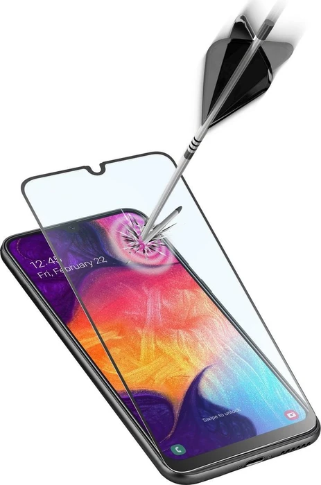 Cellularline Second Glass Capsule für Samsung Galaxy A50 schwarz