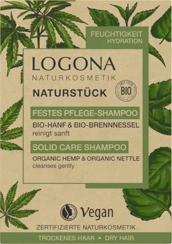 Logona Bio Hanf & Bio-Brennnessel Festes Pflege-Shampoo, 60g