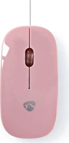 Nedis Wired Optical Mouse, pink, USB