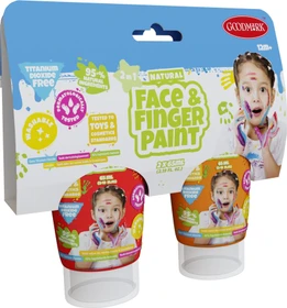 Boti Natural Face & Fingerpaint Fingerfarbe, rot/orange, 65ml, 2er-Pack