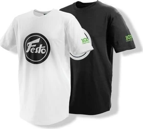 Festool 100 Jahre Doppelpack T-Shirt kurzarm schwarz/weiß